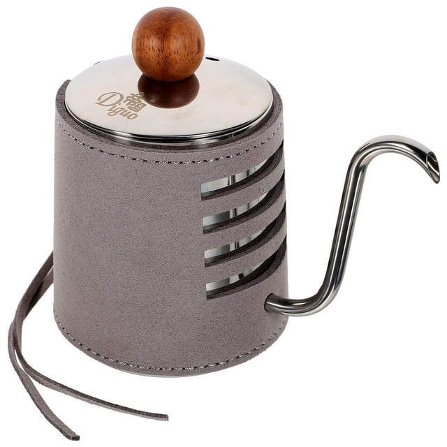 300ml Stainless Steel Coffee Pot Long Narrow Mouth Handheld Coffee Kettle for Home Shop (Grey)