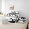 thumbnail image 6 of Homewish High Heels Perfume 7-Piece King Bedding,Classic Leopard Bowtie Print King Bed in a Bag,Gray,Light Gray Reversible, 6 of 8
