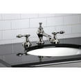 thumbnail image 2 of Kingston Brass KC7066TAL Tudor 8 in. Widespread Bathroom Faucet, Polished Nickel, 2 of 5