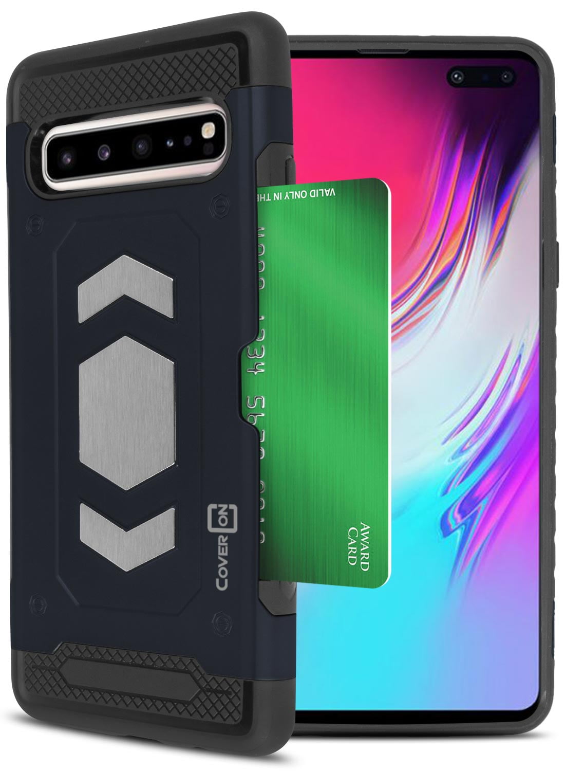 CoverON Samsung Galaxy S10 5G Phone Case with Card Holder Slot and