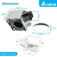 thumbnail image 3 of Delta Breez Integrity 100 CFM Exhaust Fan, LED Edge-Lit Flat Round Panel, White, 3 of 11