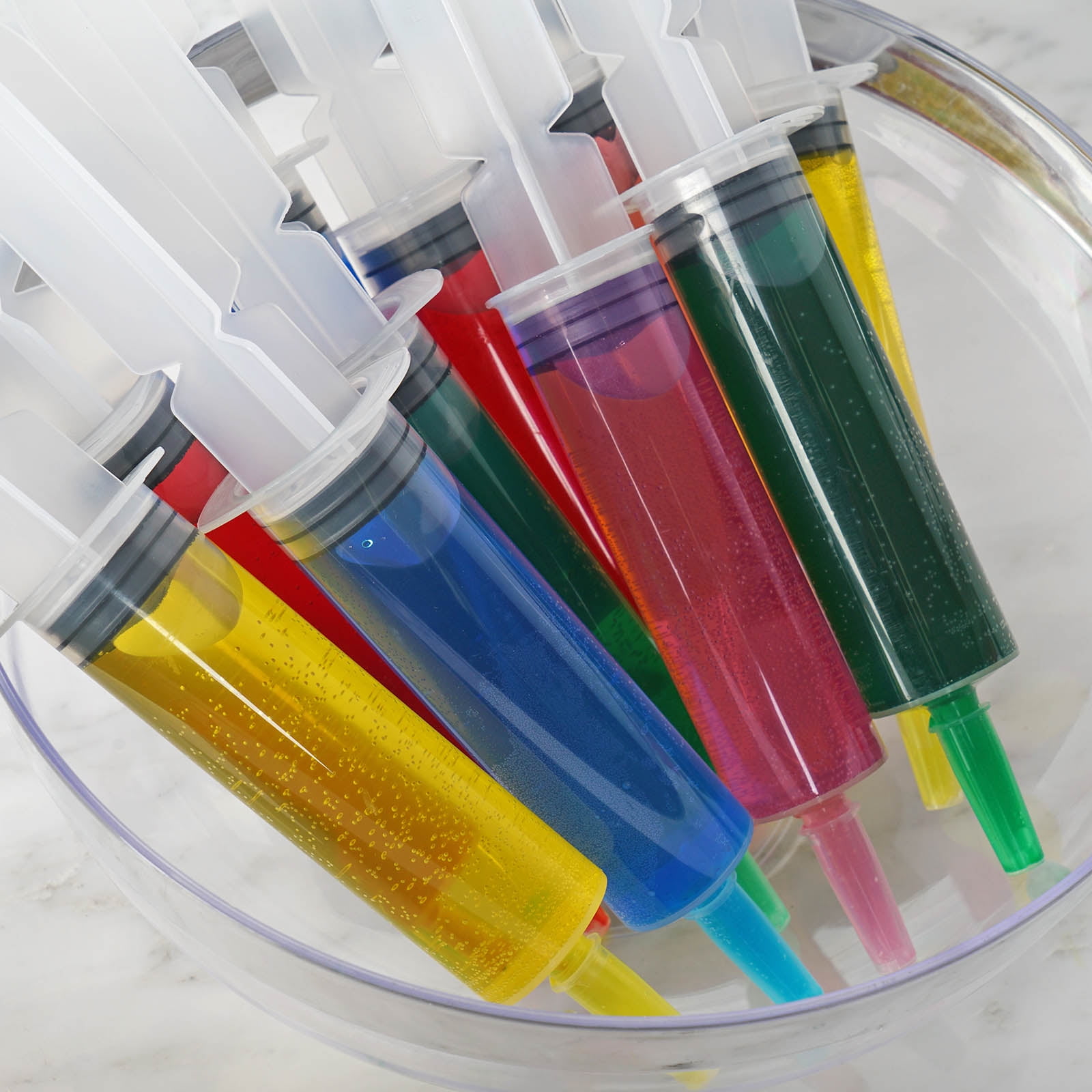 BalsaCircle 24 Pieces 1.5 oz Clear Plastic Jello Shots Syringes Buffet Tableware