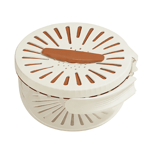 Prichor Multifunctional Fruit Washing Bowl with Strainer – 2-in-1 Drain Basket & Fruit Container with Lid – Kitchen, Fridge, Picnic & Camping, 1QT (1000ML)