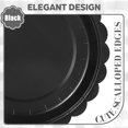 thumbnail image 3 of 52 piezas de platos de papel negro con bordes festoneados para postre - Platos de pastel negros desechables - Suministros para fiesta de cumpleaños, boda, fiesta, 3 of 4