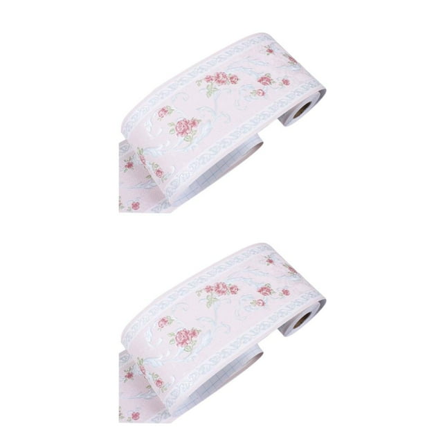 Baohd PVC 3D Pattern Wall Removable Stickers Life To Living Space Self Adhesive Kitchen Bathroom Sticker pink floret 2Set