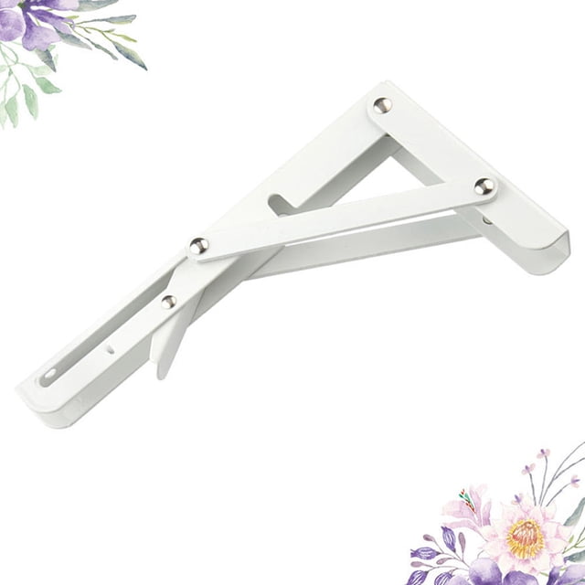 OULII Heavy Duty Triangular Shelf Support White Steel for Homeowners 1Set