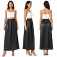 thumbnail image 2 of Women's Soft Satin Half Slip - Lace Long Underskirt for Under Dresses, Comfortable and Elegant, 2 of 8