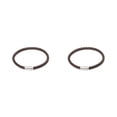 thumbnail image 4 of Brazalete trenzado de cuero Qarigey con hebilla de piedra imán Color café 2Conjunto, 4 of 6