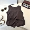 thumbnail image 4 of Ruyang Toddler Baby Boy Girl Clothes Cotton Linen Summer Outfit Sleeveless Tank Top Wide Leg Shorts Cute Casual Loose Beachwear, 4 of 4