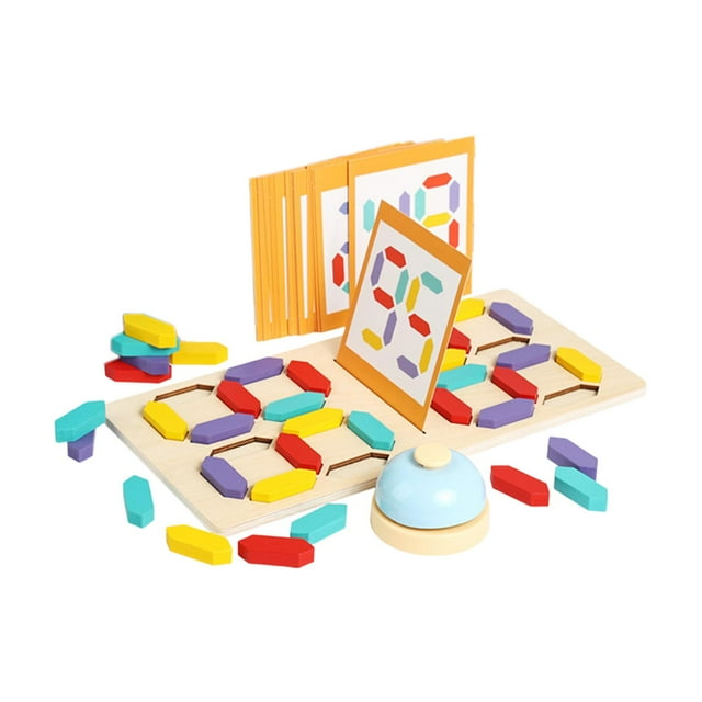 Rompecabezas cognitivo de números para niños, bloques de construcción cognitivos, modos de juego versátiles, juguete educativo de aprendizaje para