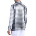 thumbnail image 3 of CHAQUETAS DEPORTIVAS A RAYAS INSPIRE CHIC PARA HOMBRES, BLAZERS DE PROM CON SOLAPA DE UN SOLO BOTÓN EN NEGRO, 3 of 6