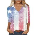 thumbnail image 5 of 250th American Flag Shirts Women 4th of July V-Neck 3/4 Sleeve Patriotic T-Shirt 2026 Independence Day Tops, 5 of 7