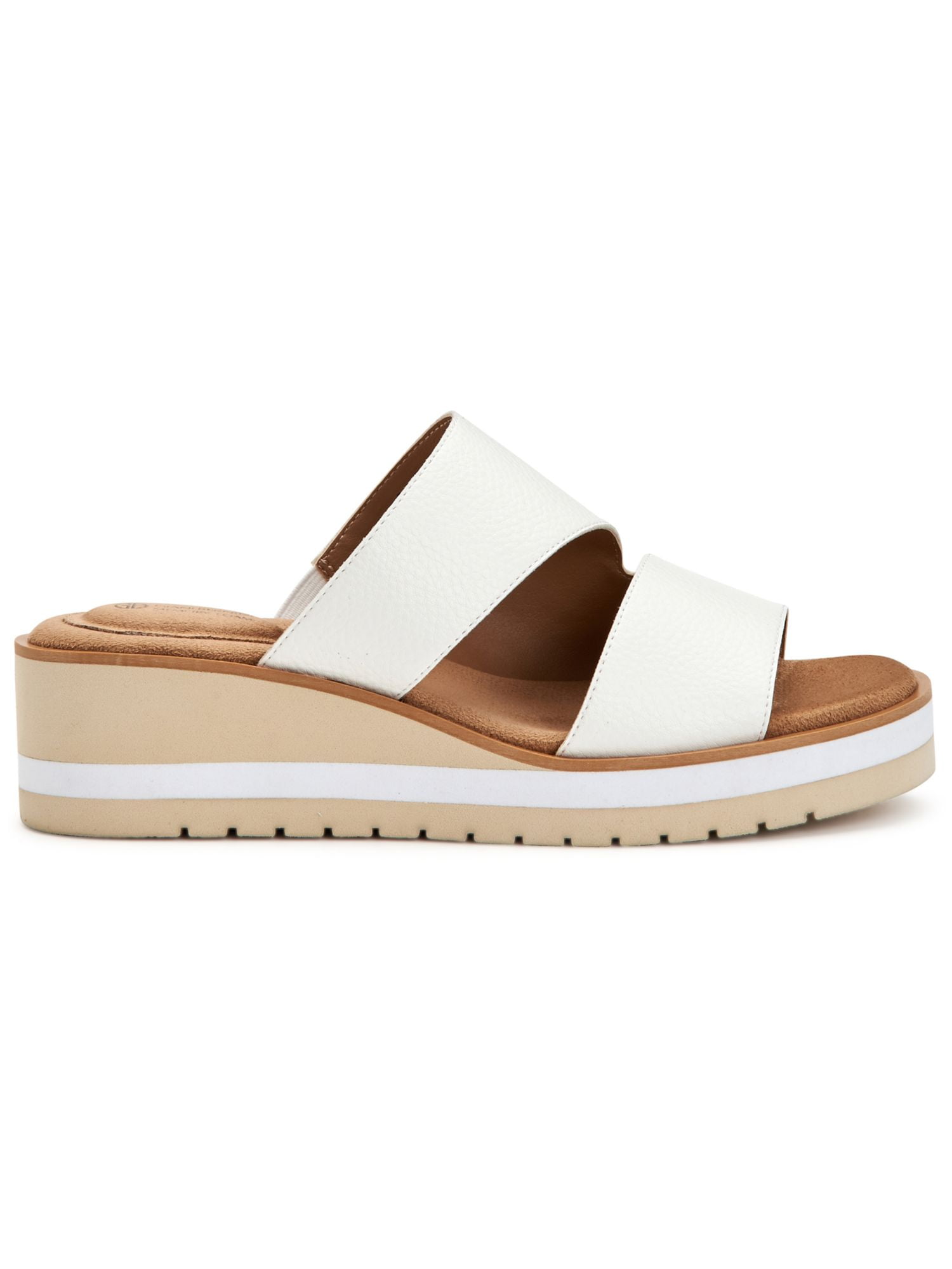 GIANI BERNINI Womens White Memory Foam Cushioned Ryerr Wedge Slip On