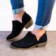 thumbnail image 2 of NECHOLOGY Botas Mujer Adulto Femenino Zapatos Botines mujer Las mujeres Heel Hollow Short Solid Boots boca poco profunda Fashion Color Dedo del pie Round Women's Boots (Black, 7.5), 2 of 6