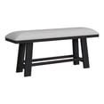 thumbnail image 1 of Pinnacle Counter Bench with Light Grey Fabric in Charcoal, 1 of 7