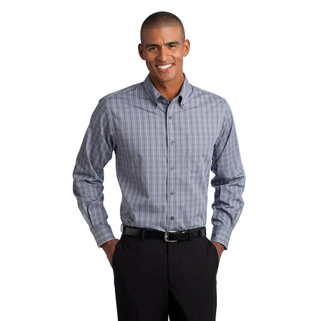 Camisa Port Authority® Tall Tattersall Easy Care. TLS642 Autoridad Portuaria TLS642