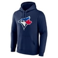 thumbnail image 2 of Men's Navy Toronto Blue Jays Official Logo Fitted Pullover Hoodie, 2 of 3