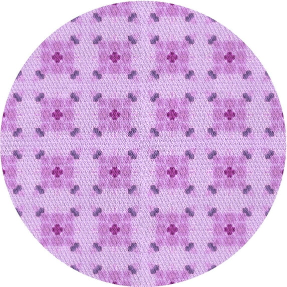 Ahgly Company Machine Washable Indoor Square Transitional Heliotrope Purple Area Rugs, 3' Square