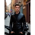 thumbnail image 4 of Motorcycle Stand Collar PU Leather, Outerwear Jacket (Men's), 4 of 13