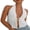 White, variant on Lnzyyephy Women's Halter Tank Tops, Sleeveless Backless Split Front Ruched Drawstring Tops
