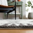 thumbnail image 4 of SAFAVIEH Marrakesh Xzavier Diamond Polyester Area Rug, Ivory/Dark Grey, 8' x 10', 4 of 8