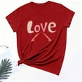 thumbnail image 6 of ICHUANYI Valentine's Prints Bow Shirt for Women Graphic Tees Short Sleeve Tee Top Round Neck Short Sleeved T-shirt Top, 6 of 6