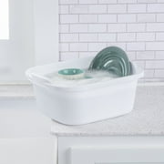 Sterilite 12 Qt. Dishpan, Multi-Purpose Plastic Wash Tub, Kitchen, Sink, White
