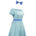 thumbnail image 5 of Disfraz de Cosplay para fiesta de Halloween, uniforme diario de otoño e invierno, elegante vestido ajustado azul para mujer, vestido femenino de manga corta a la moda, 5 of 5