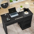 thumbnail image 5 of Vabches Farmhouse Wood 47" Executive Desk, Home Office Computer Desk with Charging Station and File Drawer, 5 of 7