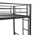 thumbnail image 4 of iRerts Metal Twin over Twin Bunk Bed, Modern Bunk Beds Twin over Twin with 2 Ladders and Full-Length Guardrail, Convertible Twin Bunk Beds for Bedroom, No Box Spring Needed, Black, 4 of 9