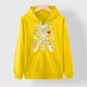 thumbnail image 4 of Chaqueta con capucha Punk suelta con cremallera y estampado de Halloween para mujer, abrigo, sudaderas con capucha, abrigo Pompotops qwe15365, 4 of 8