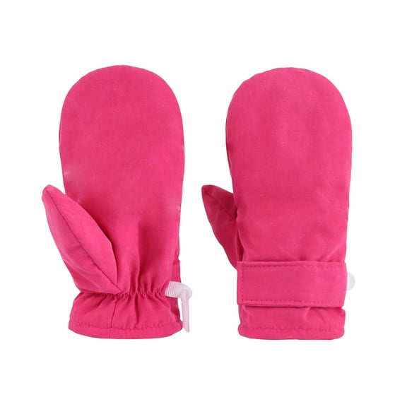Karoyedx Boys Snow Gloves Kids Winter Snow Mittens for Little Girls Boys Thermal Warm Thick Fleece Waterproof Ski Gloves for Cold Weather Hot Pink Size,1-2 Years