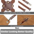 thumbnail image 4 of 4X Apron for Men Canvas Arpons with Pockets- Back Kitchen Apron for Cooking Grilling Baking BBQ Barber-Brown, 4 of 6