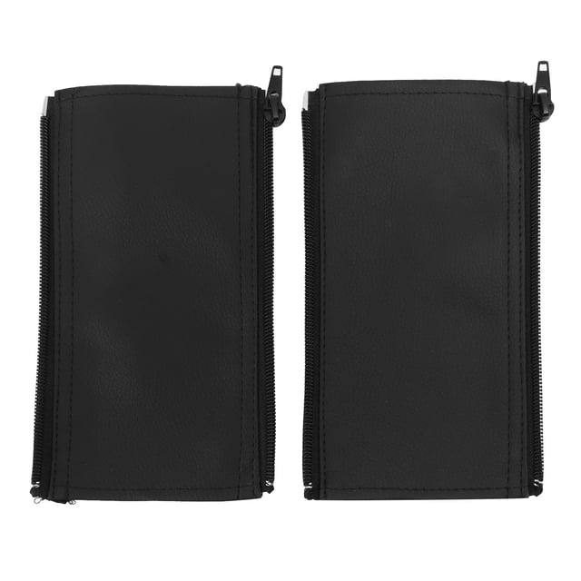uds cochecito manija manga cremallera limpiable suave cómodo elástico cochecito PU cubierta de cuero negro