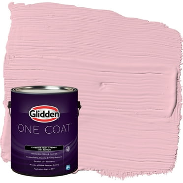 Glidden One Coat Exterior Paint   Primer Rose Melody / Pink, Semi-Gloss, 1 Gallon