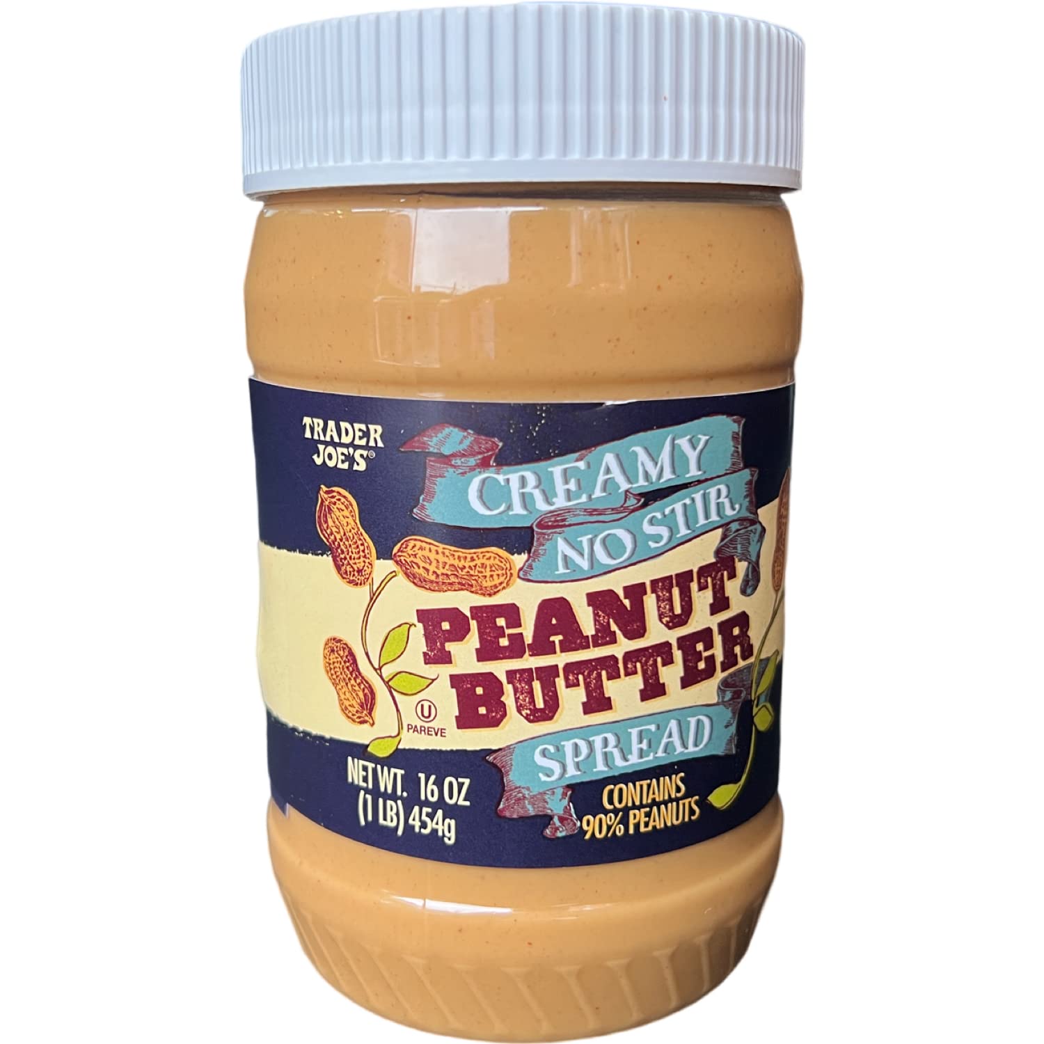 Trader Joes Creamy No Stir Peanut Butter Spread (Pack Of 1)