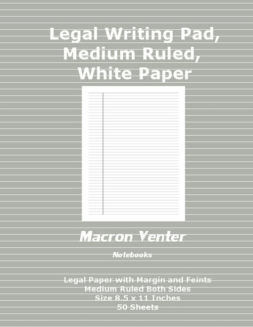 Medium Ruled with Margins and Feints Ruled Both Sides Legal Writing
