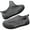 Gray, variant on LongBay Men's Diabetic Slippers Wide Adjustable House Shoes for Swollen Feet Non-Binding Indoor/Outdoor Comfort