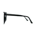 thumbnail image 4 of Retro Flat Top Shield Oversize Half Rim Rimless Sunglasses All Black, 4 of 4