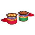 thumbnail image 1 of Nostalgia Taco Tuesday Dos Mini Fiesta Dippers, 0.65 Qt. Capacidad, incluye tapa, perfecto para queso, chile, frijoles, pollo, carne de res, rojo/verde, 1 of 5
