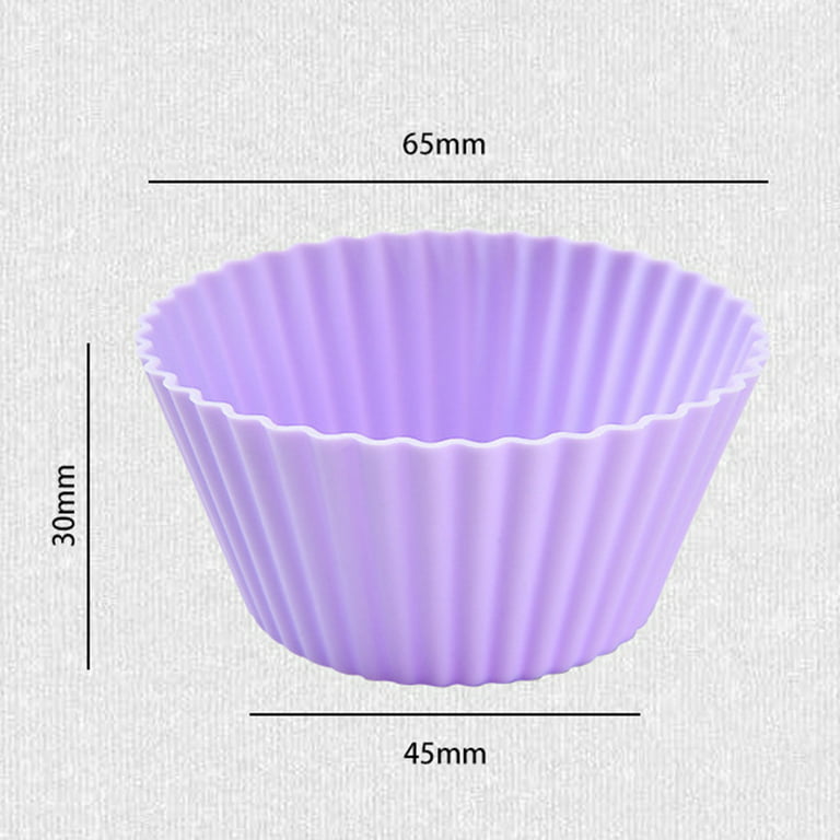Silicone Cupcake Liners, 24 Count Cupcake Baking Cups,Purple, Size: Small