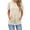 Beige, variant on ZZwxWA Short Sleeve Hoodies for Women Pullover Oversized Sweatshirts Trendy Casual Shirts Tunic Tops with Kangaroo Pocket