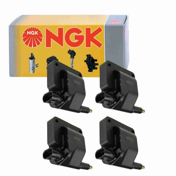 4 pc NGK 48812 Ignition Coils for 2505-77002 36-1106 4797293 4797293AB 5234210 5234610 5252577 53008068 C506 CE10006 E64 E64P GN10172 IC41 IC41SB UF-97 UF97 UF97T Spark Plug Wire Boot