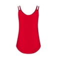 thumbnail image 4 of Workout Tops for Women Women Tank Top Casual Summer Print Tops 2024 Fashion Spaghetti Strap Sleeveless V Neck Solid Color Shirts, 4 of 4
