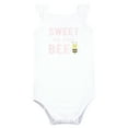 thumbnail image 3 of Hudson Baby Infant Girls Bodysuit, Short and Sock, Bee Pink Daisy, 0-3 Months, 3 of 3