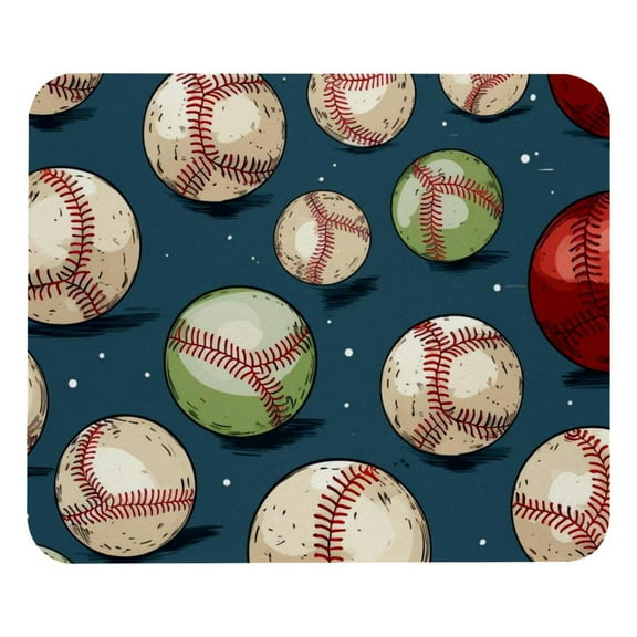 Baseball Mouse Pad, Rubber Base Computer Mouse Pads for Wireless Mouse