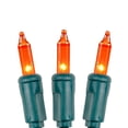thumbnail image 4 of Novelty Lights Amber/Orange 50 Light Incandescent Mini Christmas String Lights Green Wire 11 Feet, 4 of 6