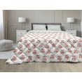 thumbnail image 1 of Fox Down Alternative Comforter, Hand Drawn Foxes on Abstract Background with Colorful Dots and Swirls, Microfiber Quilt for All Season, 5 Sizes, Orange Seafoam Black, by Ambesonne, 1 of 3