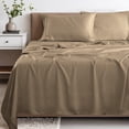 thumbnail image 3 of Superior 3-Piece Rayon From Bamboo Taupe Sheet Set, Twin, 3 of 10