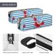thumbnail image 4 of Disketp Red Funny Crab on Blue Stripe Estuche de Lápices de Cuero con Cierre, Estuche Compacto para Papelería, Bolígrafos y Accesorios Pequeños, 4 of 7
